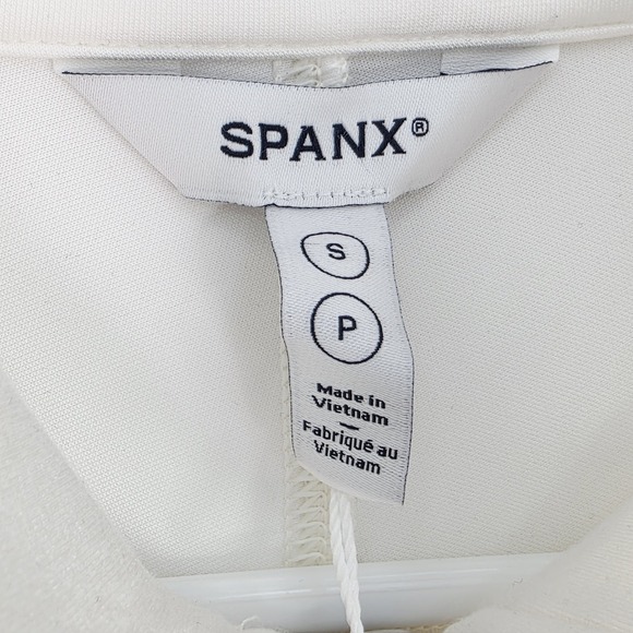 Spanx Heavy Air Half-Zip Tunic In Powder White Stretch NWT Size Small Read - Picture 6 of 12